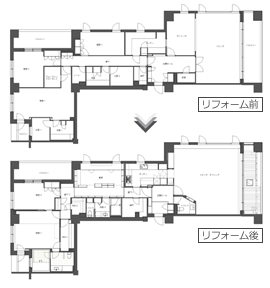 Before図面&rarr;After図面